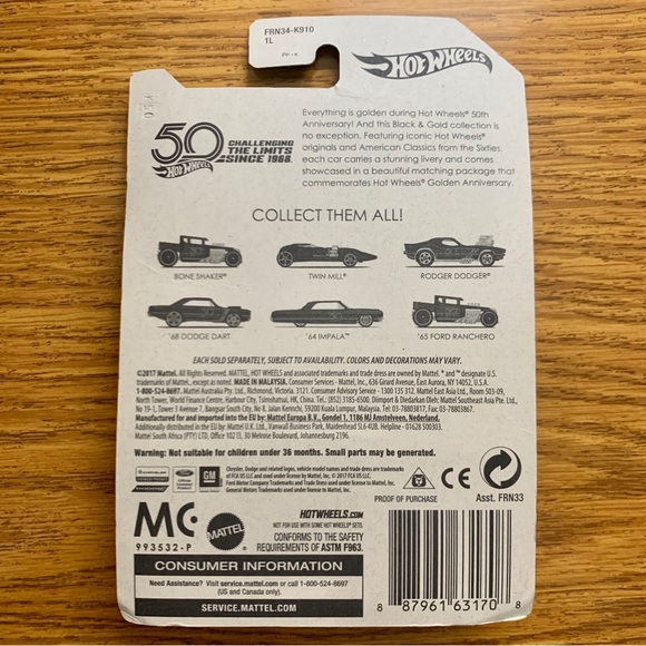 Hot Wheels 50th Anniversary Bone Shaker 3 Error Cards - Picture 6 of 11